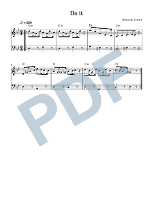 Simon K. Jensen - Do it (sheet music)