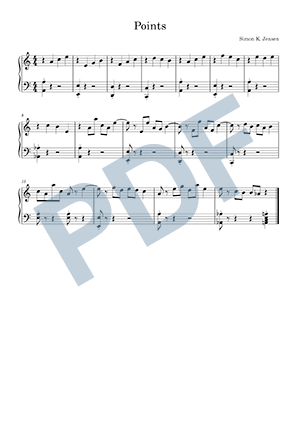 Simon K. Jensen - Points (sheet music)