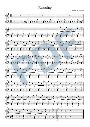 Simon K. Jensen - Running (sheet music)