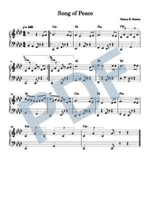 Simon K. Jensen - Song of Peace (sheet music)