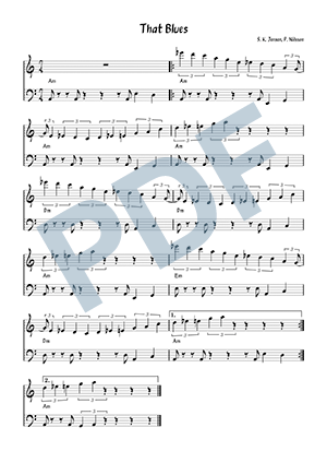 Simon K. Jensen - That Blues (sheet music)