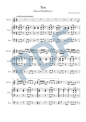 Simon K. Jensen - Yra (sheet music)